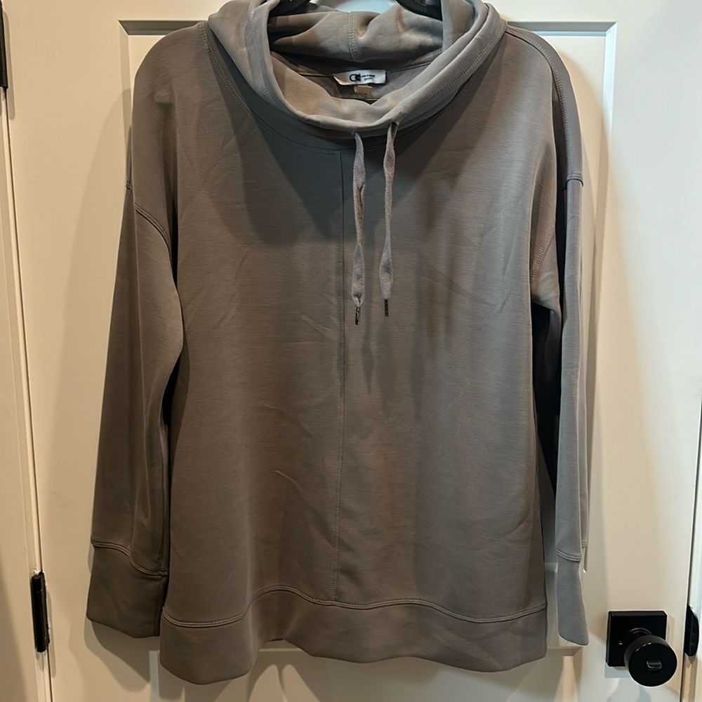 Cable and gauge sweater
